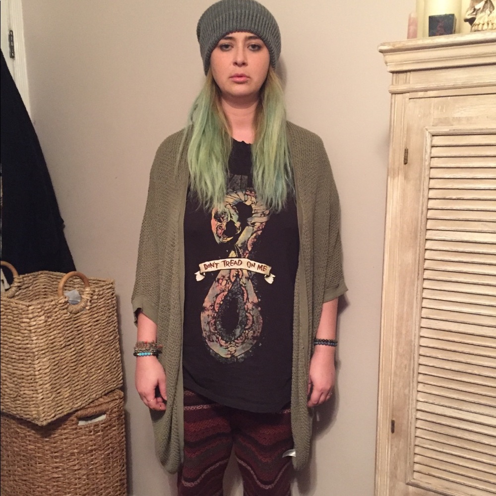 Green knit cardigan Size 2XL